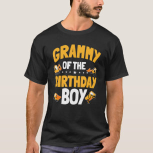 Grammy Of The Birthday Boy Construction Worker Bda T-Shirt