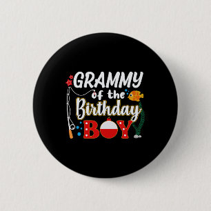 Grammy Of The Birthday Boy Fishing Family Matching 6 Cm Round Badge