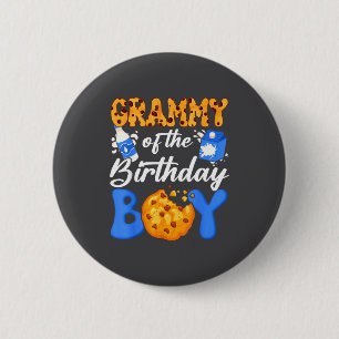 Grammy Of The Birthday Boy Milk And Cookies 1st Bi 6 Cm Round Badge