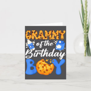 Grammy Of The Birthday Boy Milk And Cookies 1st Bi Card