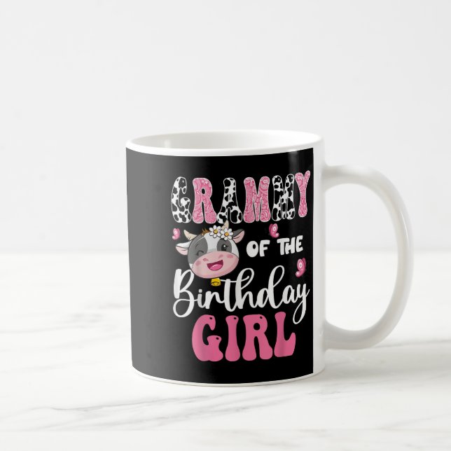 Grammy Of The Birthday Girl Farm Cow 1st Birthday  Coffee Mug (Right)