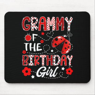 Grammy Of The Birthday Girl Ladybug Grammy Bug Mouse Pad
