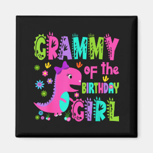 Grammy of the birthday girl saurus rex dinosaur magnet