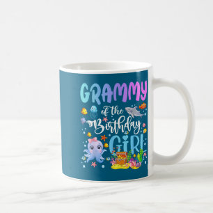 Grammy Of The Birthday Girl Sea Fish Ocean Aquariu Coffee Mug