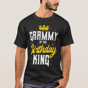 Grammy of the Birthday King Party Crown Bday Celeb T-Shirt