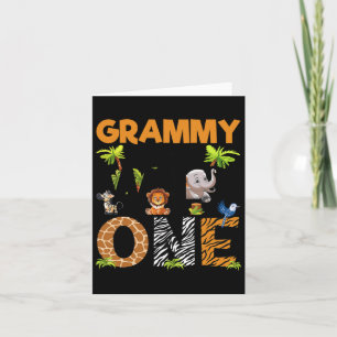 Grammy Of The Birthday Wild One Safari Boy Family Card