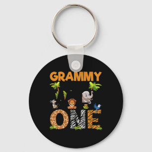 Grammy Of The Birthday Wild One Safari Boy Family Key Ring