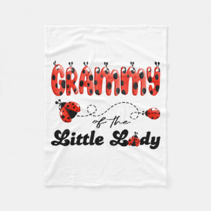 Grammy of The Little Lady Birthday Girl Ladybug Fleece Blanket