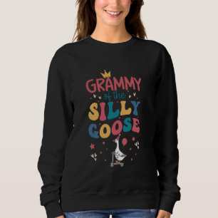 Grammy Of The Silly Goose 1st Birthday Girl Family Sweatshirt