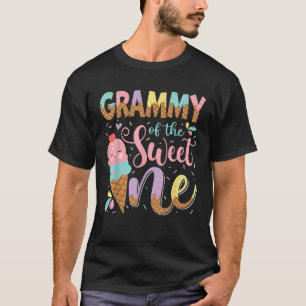 Grammy Of The Sweet One 1St Birthday Ice Cream Sum T-Shirt