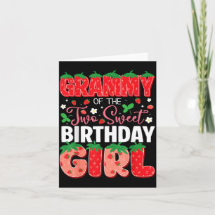 Grammy Of The Two Sweet 2nd Birthday Girl Card