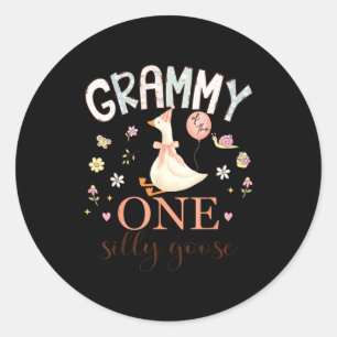 Grammy One Silly Goose 1st Classic Round Sticker