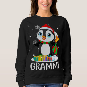 Grammy Penguins Santa Hat Funny Christmas Matching Sweatshirt