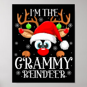 Grammy Reindeer Christmas Family Matching Group Fu Poster