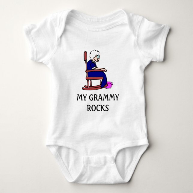 grammy rocks, MY GRAMMY ROCKS Baby Bodysuit (Front)
