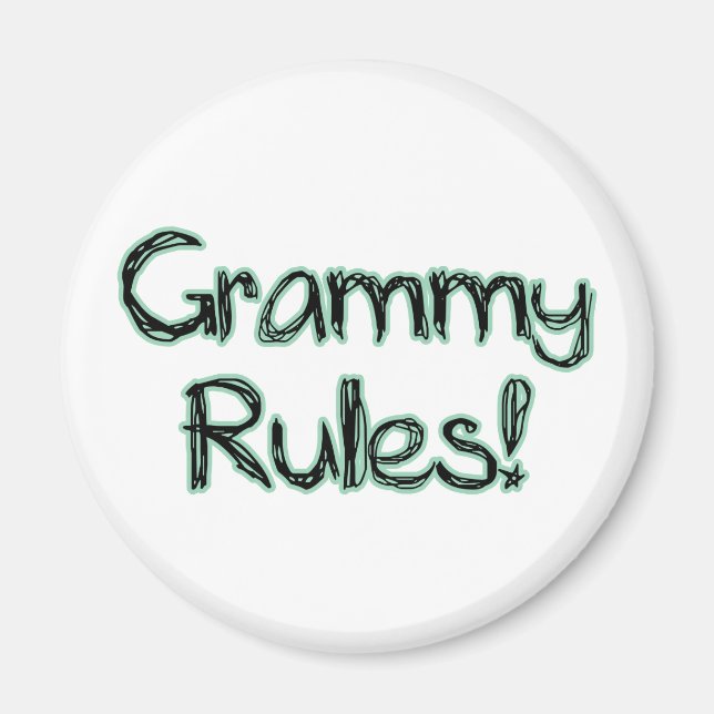 Grammy Rules Magnet (Front)