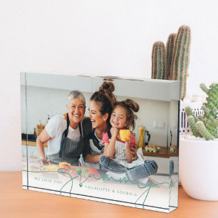 Grammy Script Overlay We Love You Photo Block