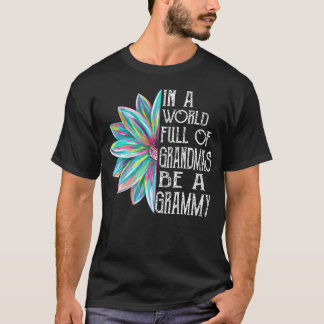 Grammy Spring Floral Grammy For Grandma Mothers T-Shirt