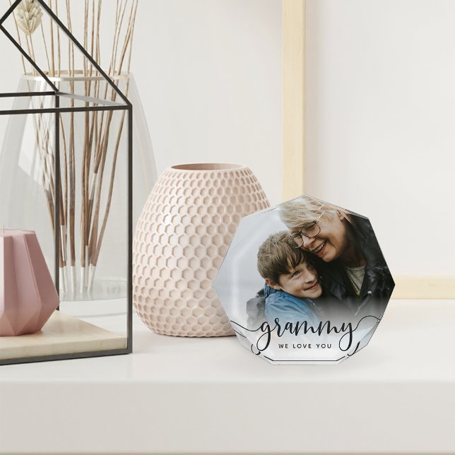 Grammy We Love You | Grandma Script Overlay Photo Block (Creator Uploaded)