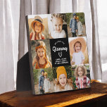 Grammy We Love You Heart Modern Photo Collage Plaque<br><div class="desc">The Grammy We Love You Heart Modern Photo Collage Plaque is a touching and personalised gift that showcases your love for your grandmother. This beautifully designed plaque features a heart-shaped photo collage, allowing you to add your favourite family pictures in a modern and stylish layout. The heartfelt "We Love You,...</div>