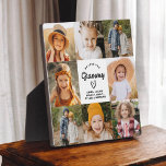 Grammy We Love You Hearts Modern Photo Collage Plaque<br><div class="desc">The Grammy We Love You Heart Modern Photo Collage Plaque is a touching and personalised gift that showcases your love for your grandmother. This beautifully designed plaque features a heart-shaped photo collage, allowing you to add your favourite family pictures in a modern and stylish layout. The heartfelt "We Love You,...</div>