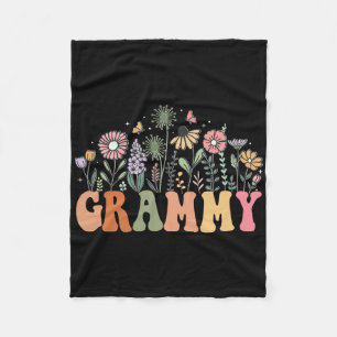 Grammy Wildflower Floral Birthday Baby Shower New  Fleece Blanket