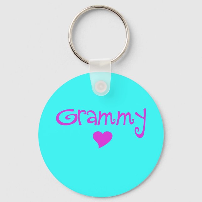 Grammy With Heart Key Ring (Front)