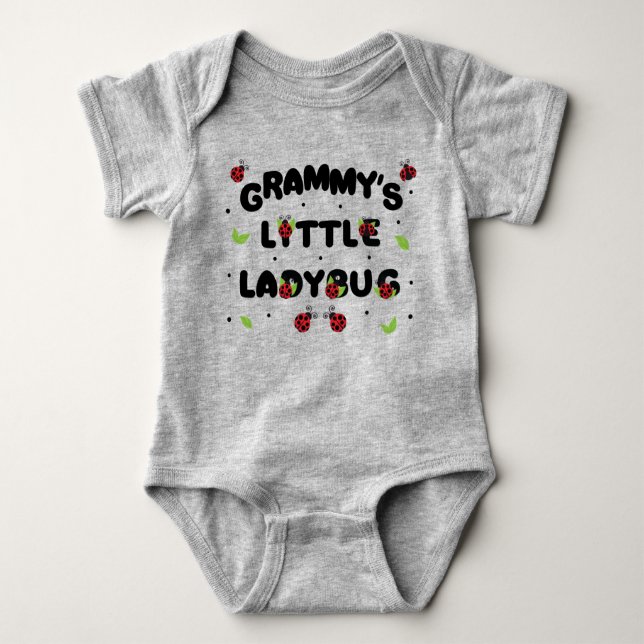 Grammy's Little Ladybug - Cute  Baby Bodysuit (Front)