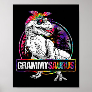 Grammysaurus Dinosaur Grammy Saurus Family Matchin Poster