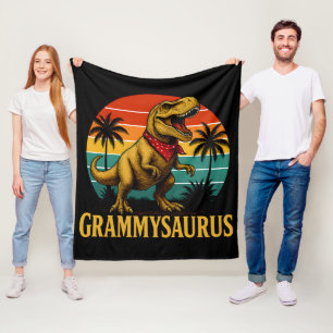 Grammysaurus T Rex Dinosaur Grammy Mothers Day Fleece Blanket