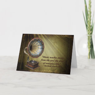 Gramophone Greeting Card