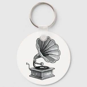 Gramophone Key Ring