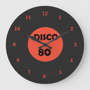 Gramophone Record Clock - Retro Disco Party