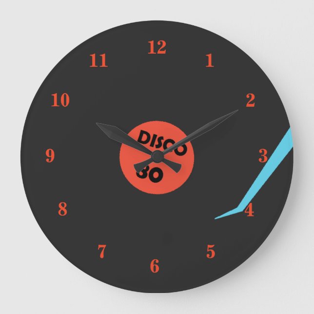 Gramophone Record Fun Clock - Retro Disco Party (Front)