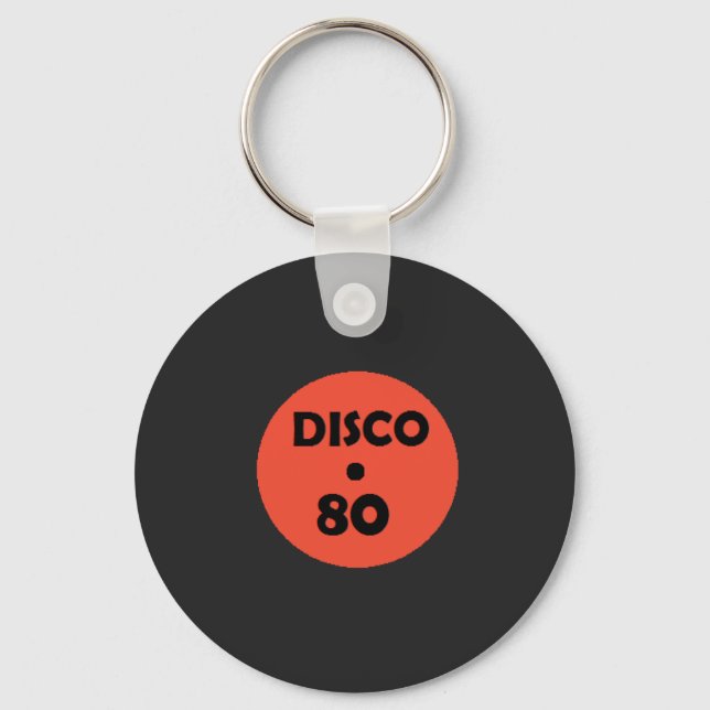 Gramophone Record Fun Keychain - Retro Disco Party (Front)