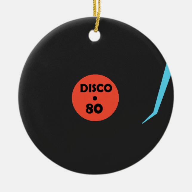 Gramophone Record Ornament - Retro Disco Party (Front)