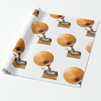 Gramophone Record Pattern. Wrapping Paper