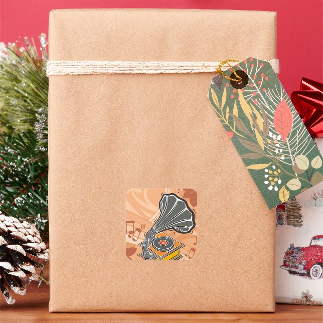 Gramophone Square Sticker (Creator Uploaded)