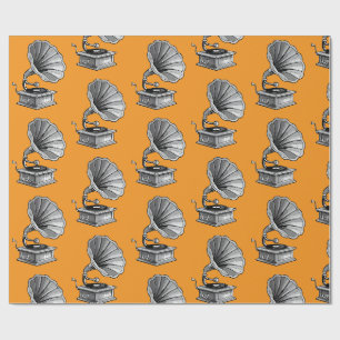 Gramophone Wrapping Paper