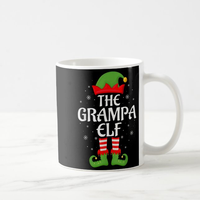 Grampa Elf Xmas Family Matching Elf Squad Christma Coffee Mug (Right)
