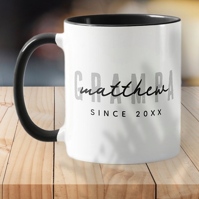 Grampa Modern Elegant Simple Father's Day Mug (Creator Uploaded)