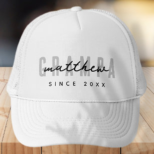 Grampa Modern Elegant Simple Father's Day Trucker Hat
