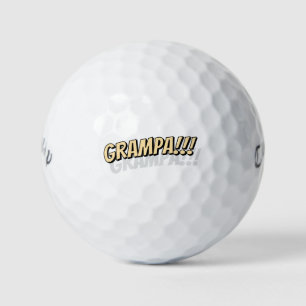 Grampa!!! Modern Simple Cool Comic Golf Balls