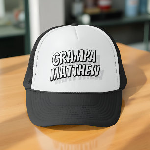 Grampa!!! Modern Simple Cool Comic Trucker Hat