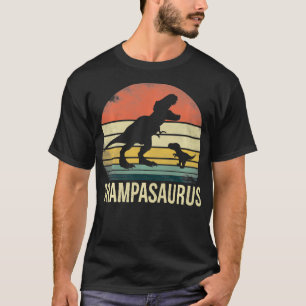 Grampasaurus T Re Dinosaur Retro Father's Day For  T-Shirt