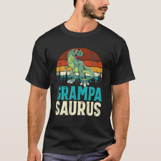 Grampasaurus T Rex Dinosaur Grampa Saurus Family M T-Shirt