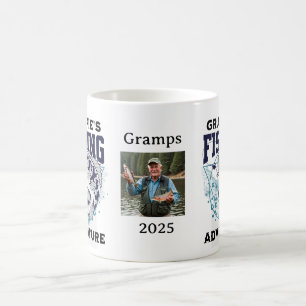Grampie's Photo Fishing Adventure Personalise Coffee Mug