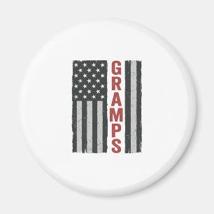 Gramps American Flag Vintage Patriotic Vector_1 Magnet