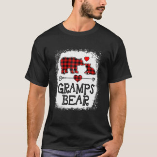 Gramps Bear Christmas Pajama Red Plaid Buffalo Fam T-Shirt