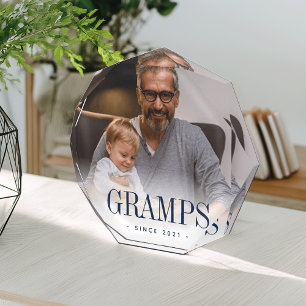 Gramps Grandpa Year Established Photo Block